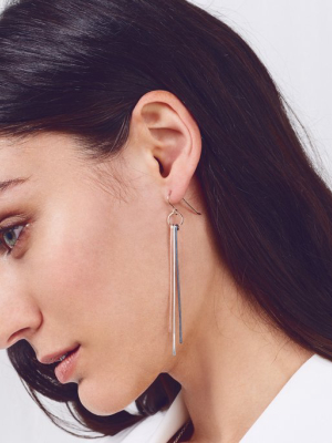 Tri -toned Stick Earrings