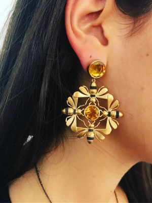 Kaleidoscope Bee Earrings