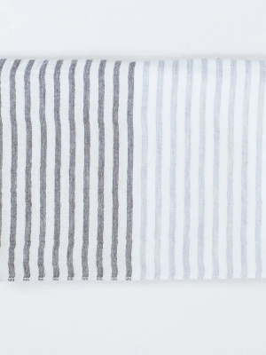 Yoshii Two Tone Stripe Bath Towel, Charcoal