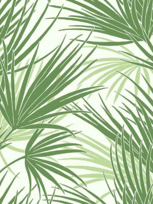 Palmetto Wallpaper In Green From The Silhouettes Collection By York Wallcoverings