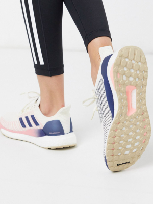 Adidas Running Solar Boost Sneakers In Stone