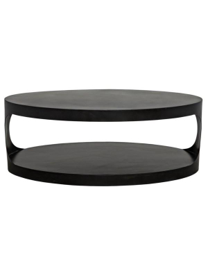 Eclipse Oval Coffee Table In Black Metal