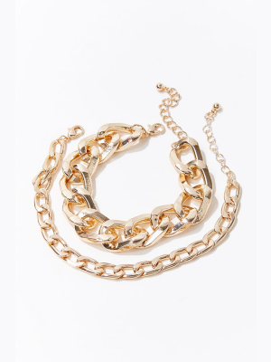 Chunky Chain Bracelet Set