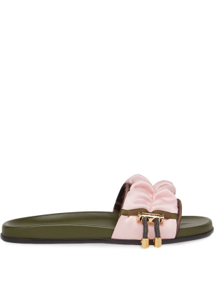 Fendi Vertigo Satin Slides