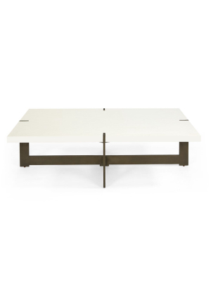 Mr. Brown Jackson Outdoor Coffee Table - Santorini White