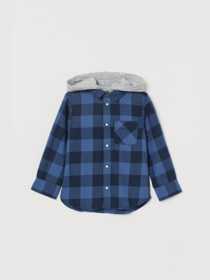 Hooded Flannel Shirt