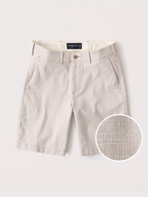 Plainfront Shorts