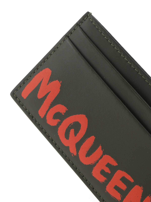 Alexander Mcqueen Graffiti Card Holder