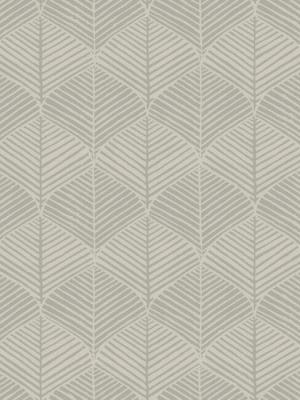 Palm Thatch Wallpaper In Taupe And Grey From The Silhouettes Collection By York Wallcoverings