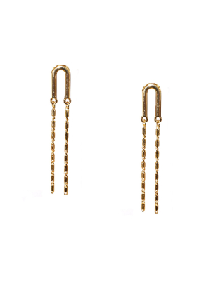 Double Strand Curve Post Earring