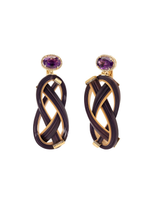 Bamboo Purple Earrings