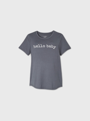 Maternity Short Sleeve Scoop Neck Graphic T-shirt - Isabel Maternity By Ingrid & Isabel™