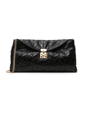 Miu Miu Patchwork Motif Chain Clutch Bag