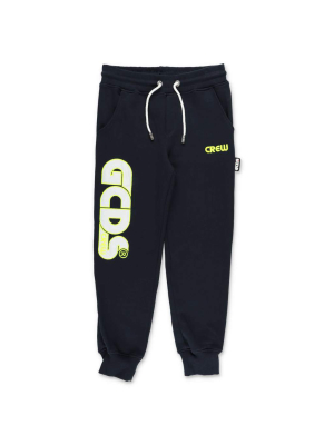 Gcds Kids Logo Embroidered Track Pants