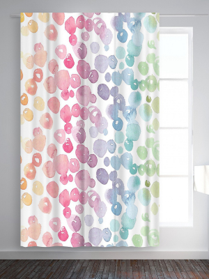 Americanflat Rainbow Abstract 9 By Victoria Nelson Blackout Rod Pocket Single Curtain Panel 50x84