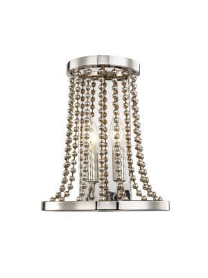 Hudson Valley Lighting Spool 2-bulb Sconce - Polished Nickel