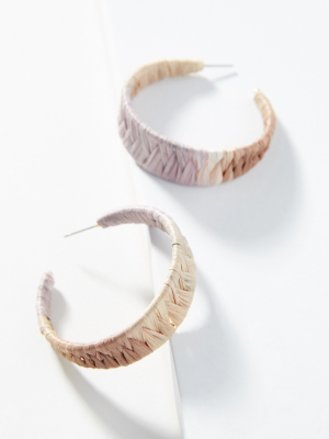 Raffia Ombre Hoop Earrings