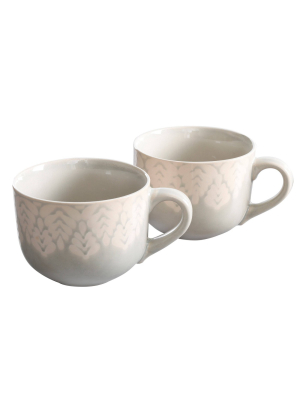 Cravings By Chrissy Teigen 2pk Stoneware Mug Set - White