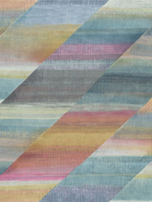 Rainbow Diagonals Wallpaper In Aged Wine And Antique Gold From The Boho Rhapsody Collection By Seabrook Wallcoverings