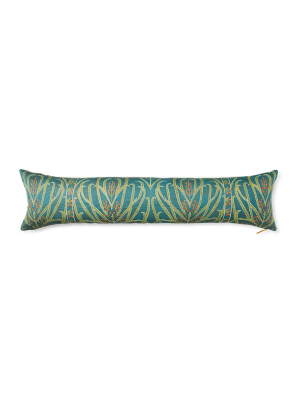 Teal Vines Suzani - Lumbar Pillow