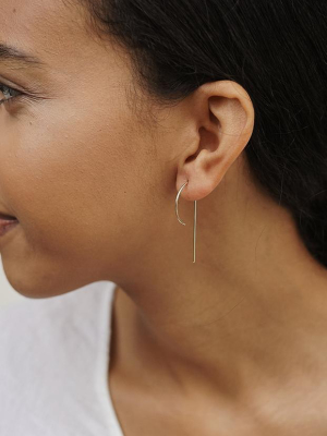 Baleen Gold P Hoop Earrings