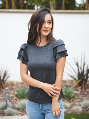 Rebekah Top - Charcoal