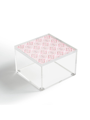 Ninola Design Shibori Vintage Boho Pink Acrylic Box - Deny Designs