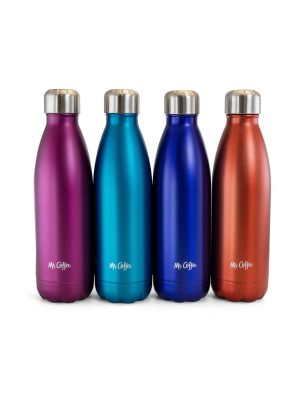 Mr. Coffee 4 Piece 16.9 Ounce Thermal Bottle Set In Assorted Colors