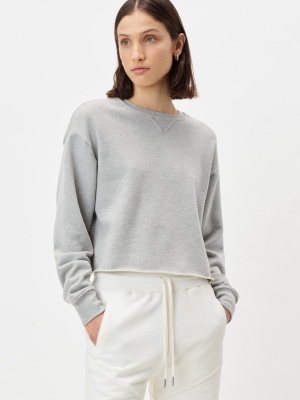 Snyder Cropped Crew / Light Heather Grey