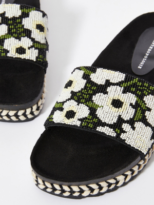 Yara Beaded Slide Sandals