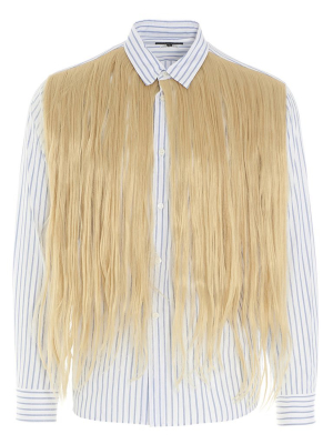 Comme Des Garçons Homme Plus Fringe-detailed Shirt