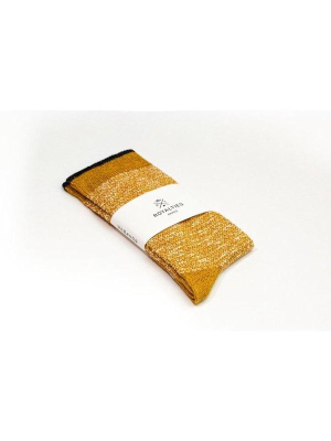 Robin Jacquard Mens Socks - Mustard