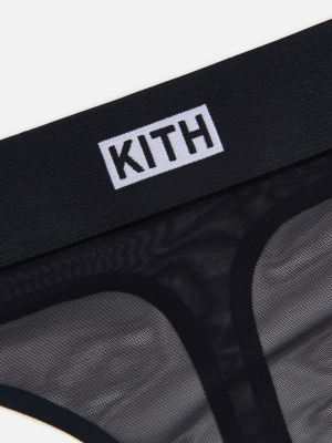 Kith Women For Calvin Klein Mesh Thong - Black