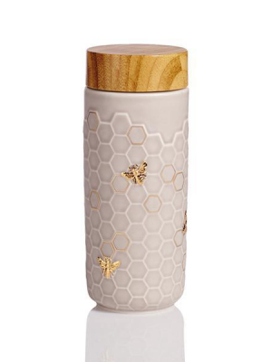 Honey Bee Gold Ceramic Tumbler