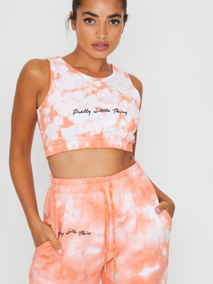 Prettylittlething Petite Orange Tie Dye...