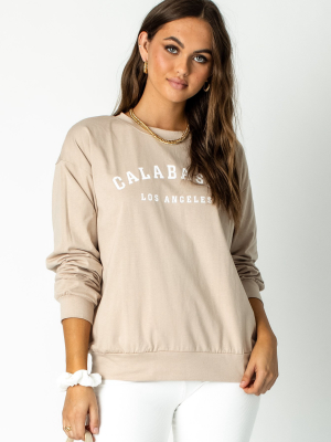 Calabasas Oversized Sweatshirt Beige