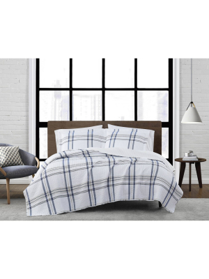 London Fog Kent Plaid Quilt Set