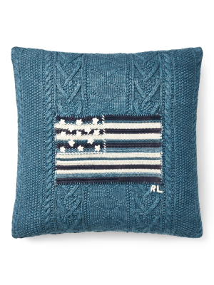 Rl Flag Throw Pillow