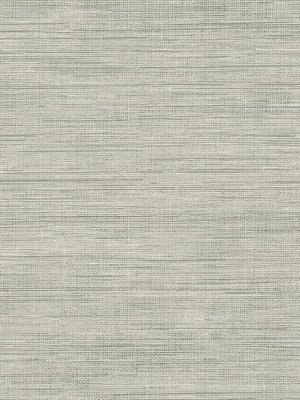 Island Grey Faux Grasscloth Wallpaper From The Essentials Collection By Brewster Home Fashions