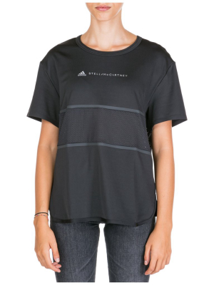 Adidas By Stella Mccartney Layered Logo Printed T-shirt