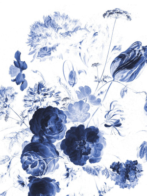 Royal Blue Flowers 044 Wallpaper Panel Xl By Kek Amsterdam