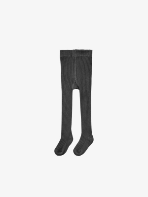 Solid Ribbed Tights Black | Rylee + Cru