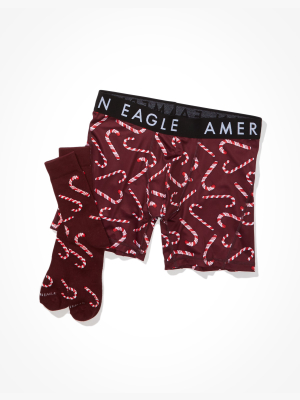 Aeo Socks & 6" Flex Boxer Brief Gift Pack