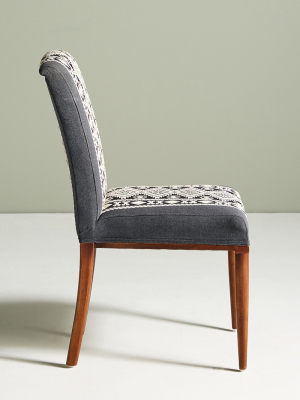 Diamond-striped Elza Dining Chair