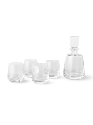 Williams Sonoma Estate Decanter & Double Old-fashioned Glasses, Set Of 4