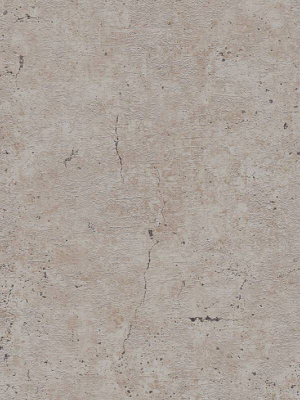 Metta Faux Concrete Wallpaper In Grey And Taupe By Bd Wall