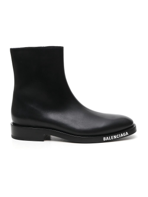 Balenciaga Logo Sole Ankle Boots