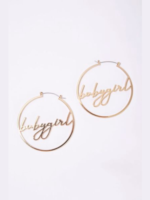 Babygirl Hoop Earrings