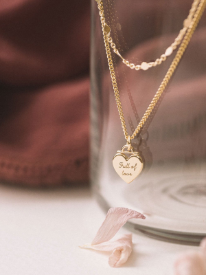 Engraved Heart Necklace Duo (sd1687)