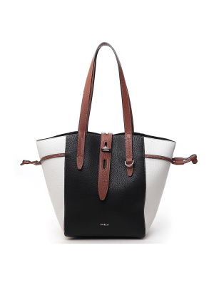 Furla Logo Print Colour-block Tote Bag